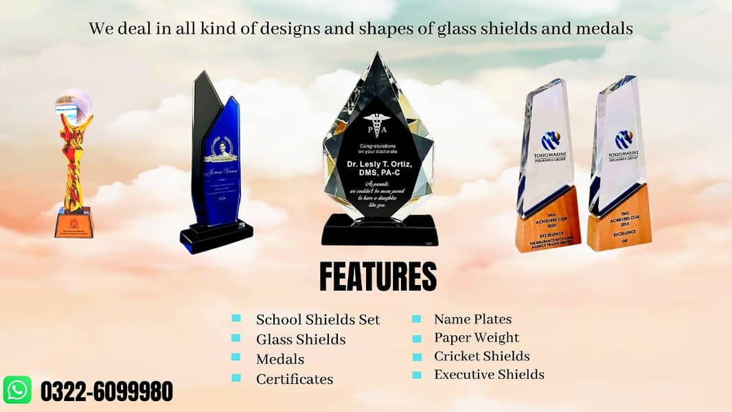 Shield, trophie,School Award/Glass shield ,medals, metal ,CERTIFICATES

                                                            alt=