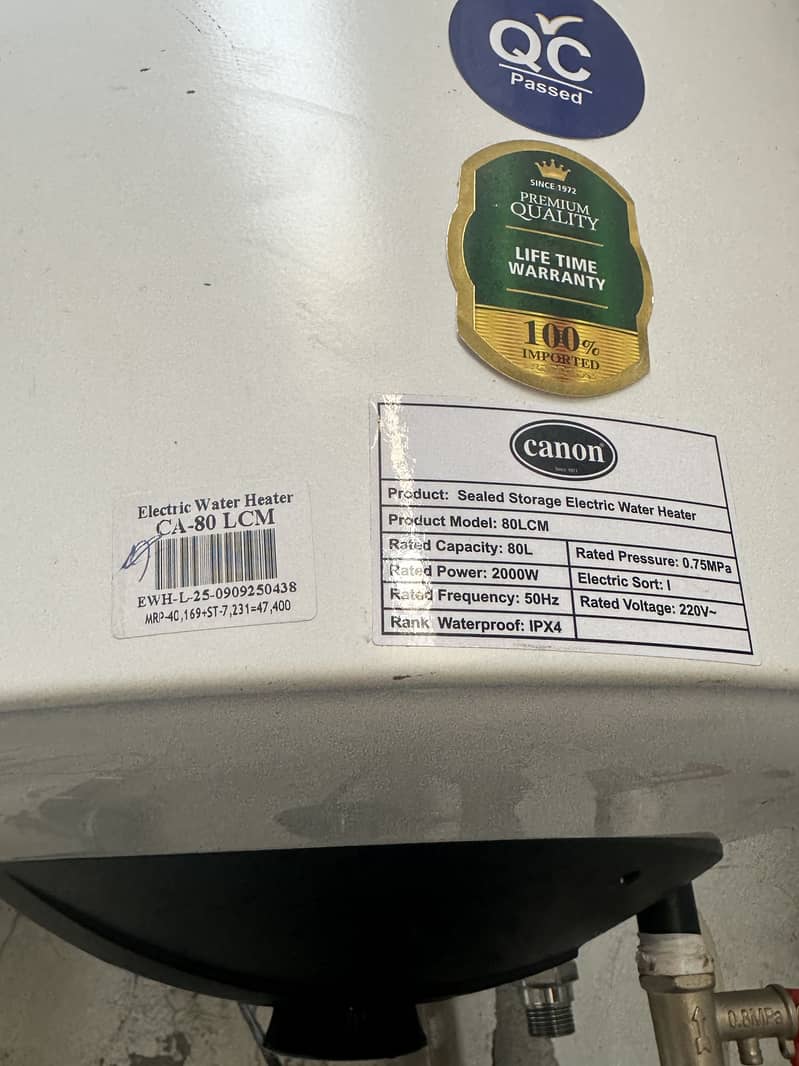 Canon 80 litre Water Geyser Brand new

                                                            alt=