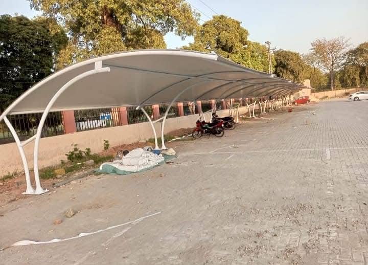 Best car parking shed Pakistan, Sunshade heat proof shed, Pole parking

                                                            alt=