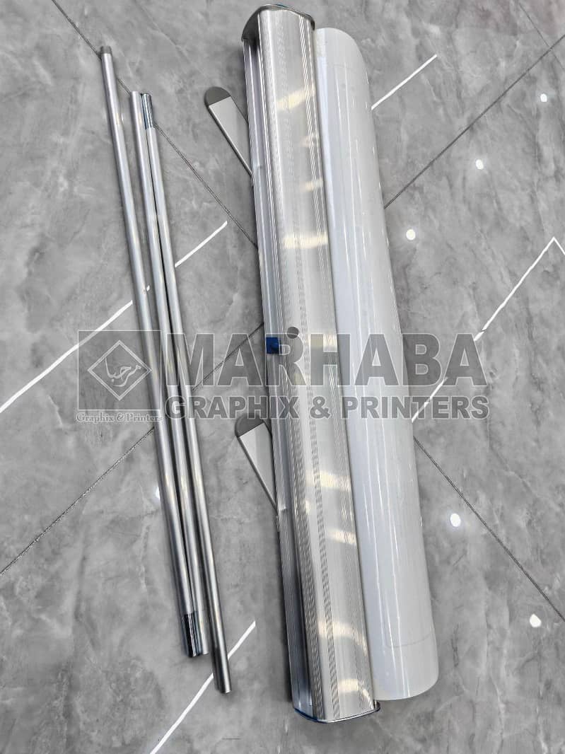 Imported Rollup Standee, Display Stands,Flex Banners,Non-Tear Printing

                                                            alt=