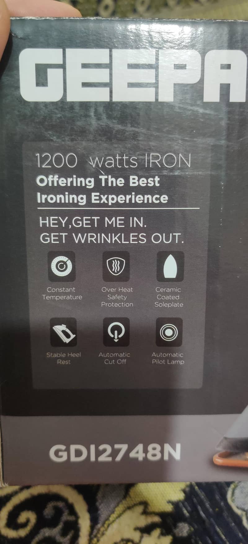 GEEPAS heavy duty dry iron

                                                            alt=