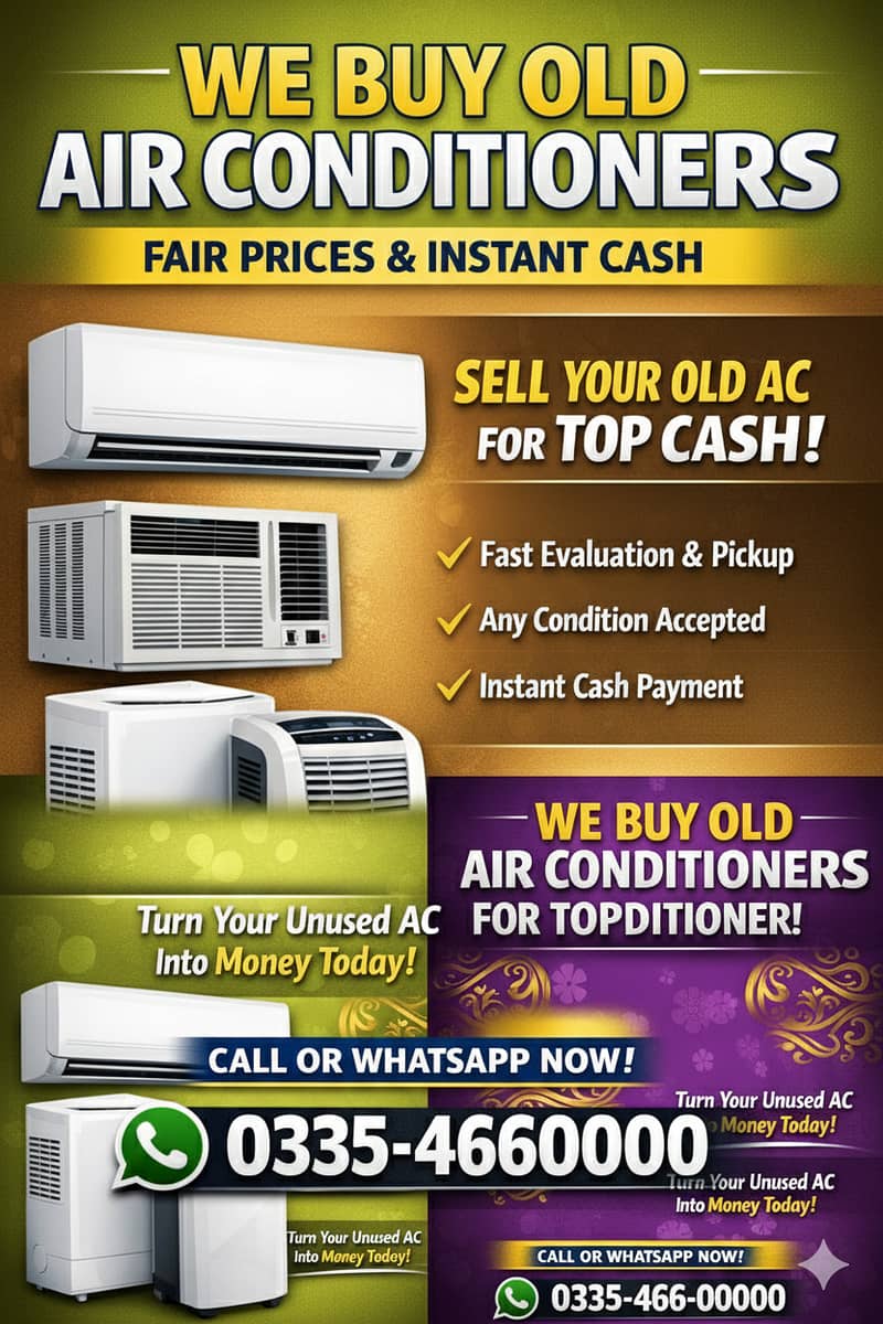 Sell Your Used OLD AC Hassle-Free Quick Cash & Easy Pickup

                                                            alt=