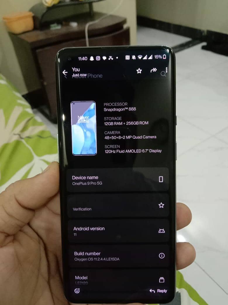 One plus 9 pro Global DualSim Approved (server)

                                                            alt=