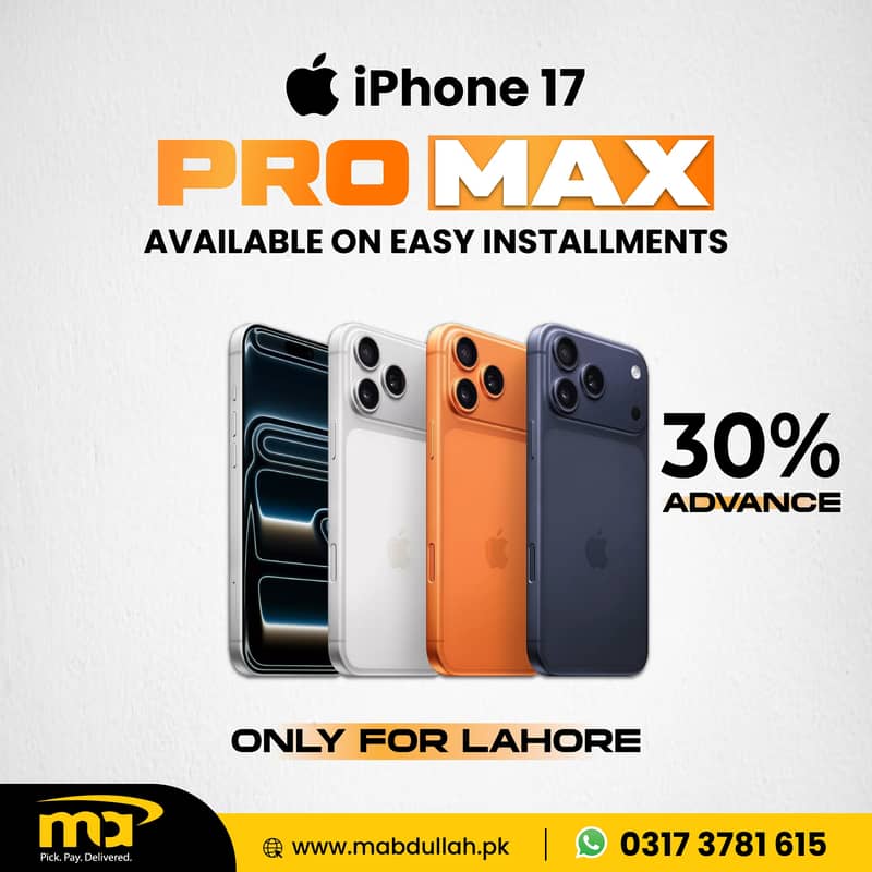 Apple iPhone 17 Pro Max PTA On Installments

                                                            alt=
