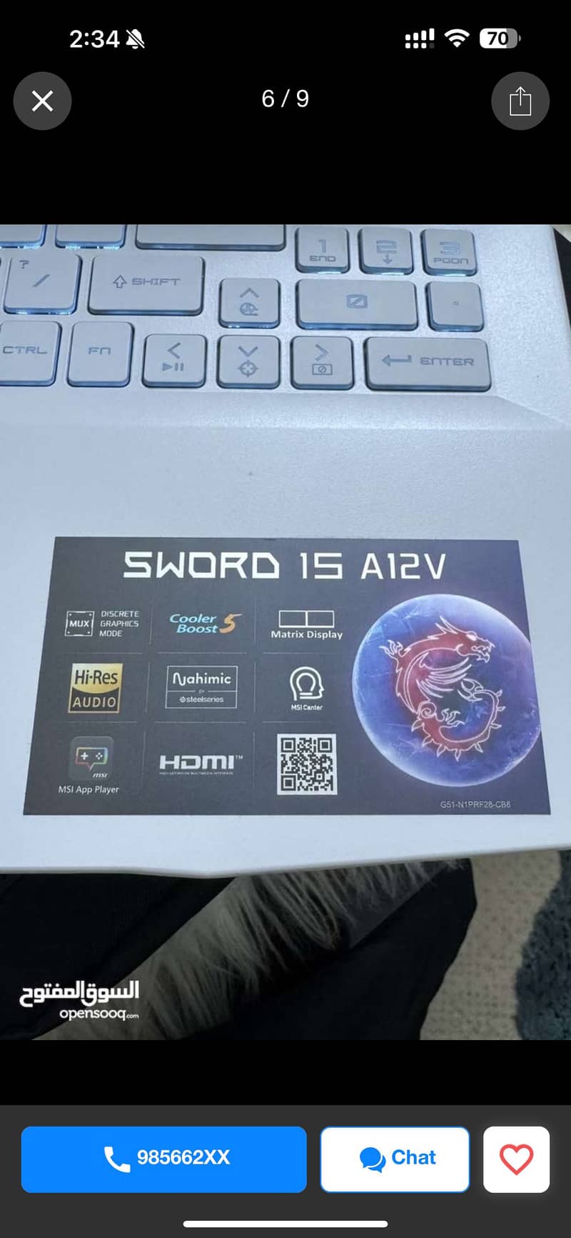 MSI Sword 15 A12 Gaming Laptop , RTX 4060– Like New

                                                            alt=