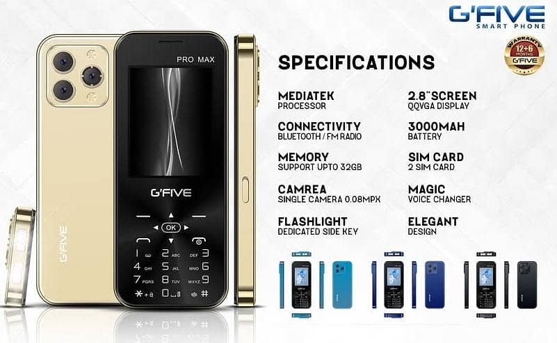 Gfive Pro Max | Dual Sim | PTA Approved

                                                            alt=