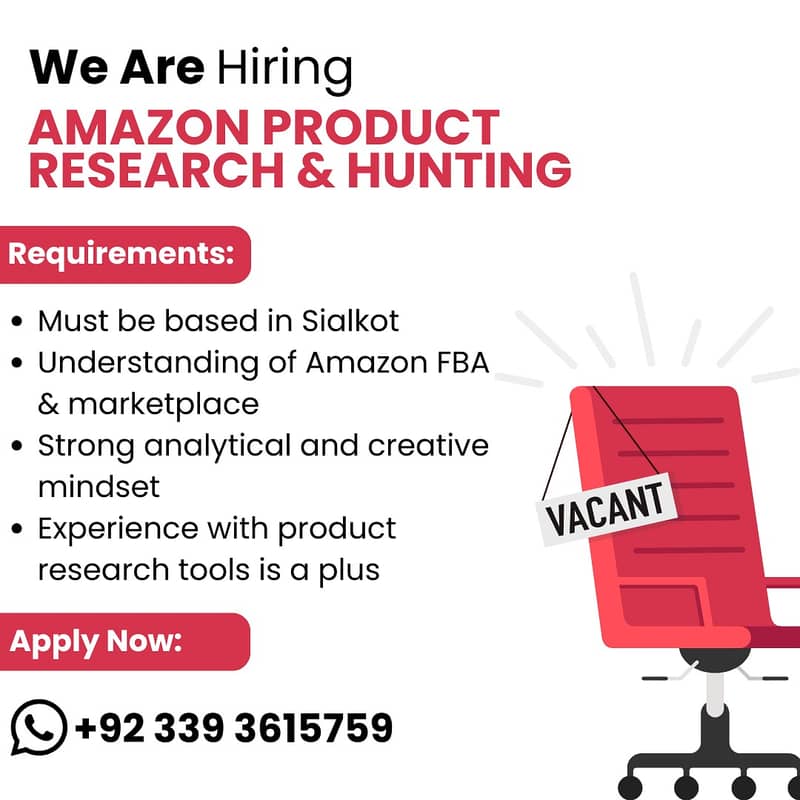 Amazon JOB | Amazon Product Research & Hunting | Hiring for Amazon

                                                            alt=