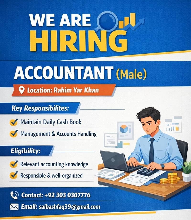 WE ARE HIRING ACCOUNTANT (Male)

                                                            alt=