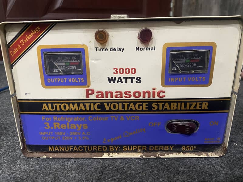 Panasonic. AUTOMATIC VOLTAGE STABILIZER

                                                            alt=