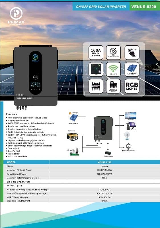 Primax Venus 8200 8KW Solar Hybrid Inverter

                                                            alt=