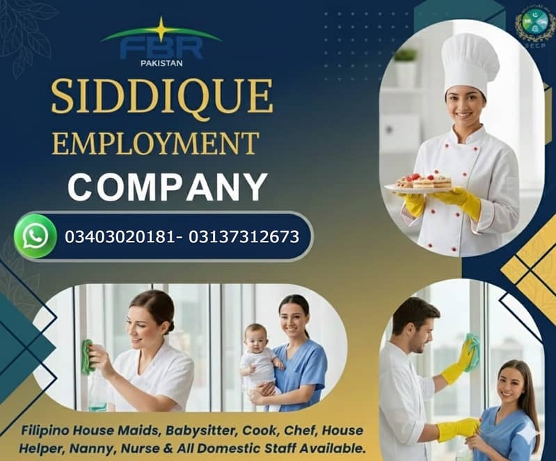 Maids / House Maids / Chef / House Cook / Baby Sitter Driver available

                                                            alt=