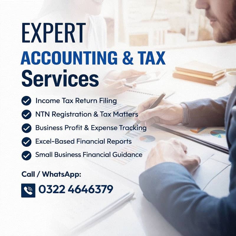 Income Tax Return Filing , NTN Registration , Financial Report , Tax

                                                            alt=