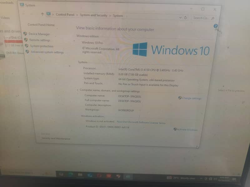 Intel i3 3rd generation  8,gb ram 1000gb room

                                                            alt=