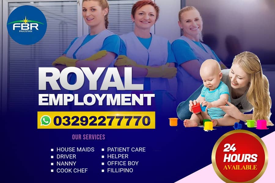 House Maid, Babysitter, Patient Care, Driver, Helper, Cook, Guards

                                                            alt=