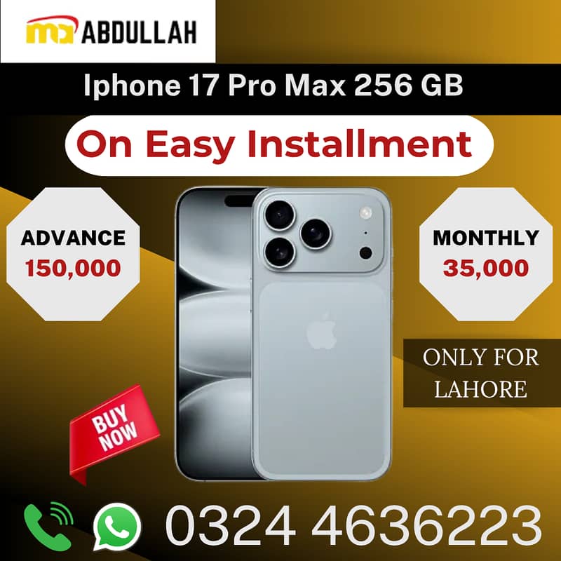 Iphone 17 Pro Max 256-GB Non-PTA Mobile Available On Easy Installment

                                                            alt=