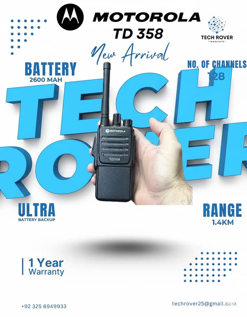 Walkie Talkie | Motorola | TD 358 | Wireless | Two Way Radio

                                                            alt=