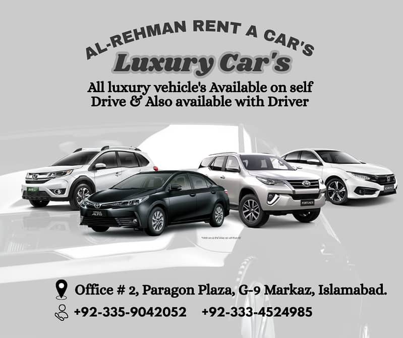 Rent a Car/Rental Cars/Car Rental/Self Drive - Altis/Civic/Honda/SUV

                                                            alt=