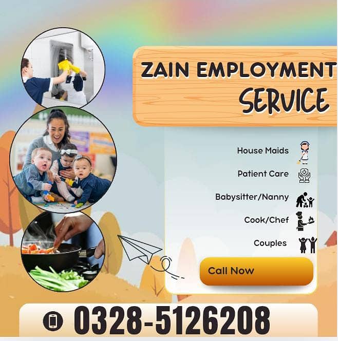 House Maids , Babysitter , Patient Care , Nurse , Driver, Maids, Cook

                                                            alt=