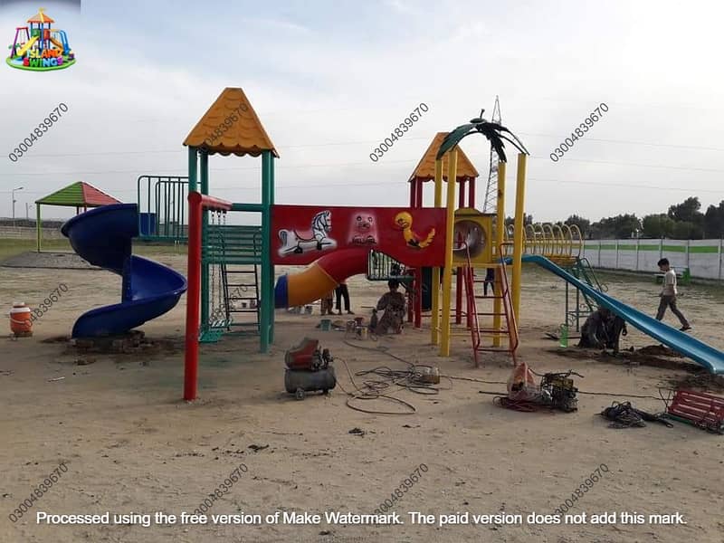 Swings|Slide|Seesaw|Marygoround|Bench|Gazibo|Tree House|Park Setup

                                                            alt=