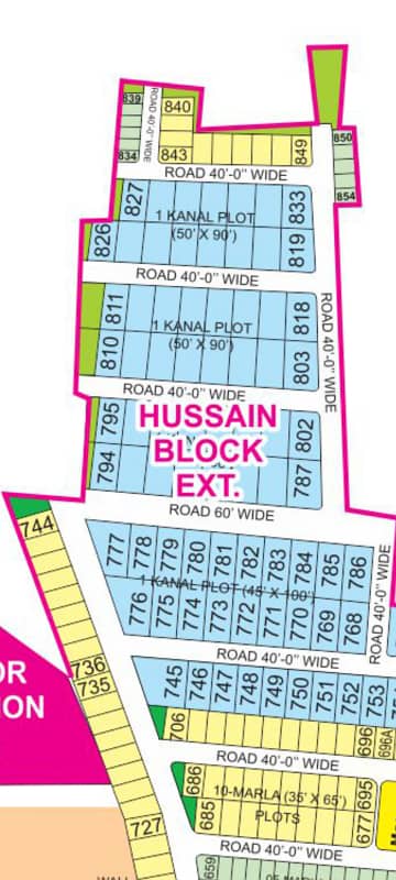 1 kanal On Ground Possession Utilities Paid Plot For Sale In Hussain Ext / Nargis Ext Block Bahria Town Lahore

                                                            alt=