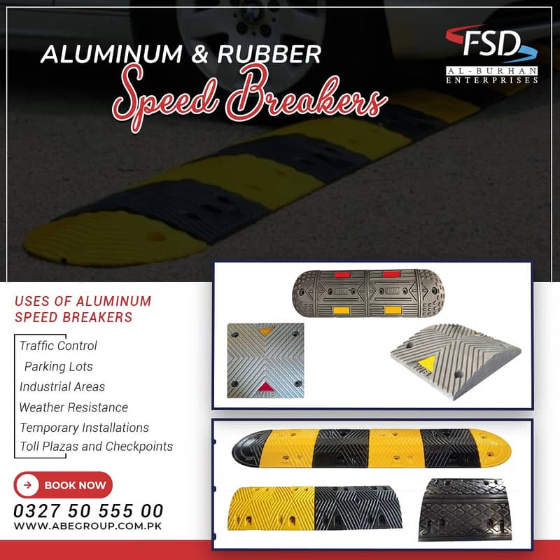 Rubber Speed Breaker & Speed Humps /Aluminium / Road Studs / Cateyes

                                                            alt=