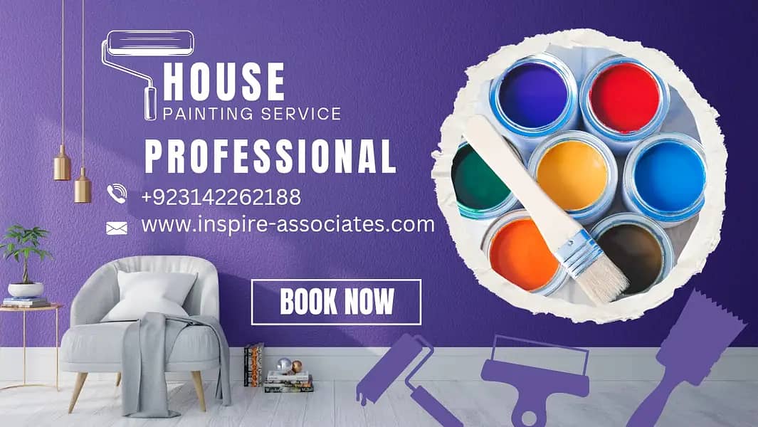 Paints office, paints in house, 3d wall painting,designing service
