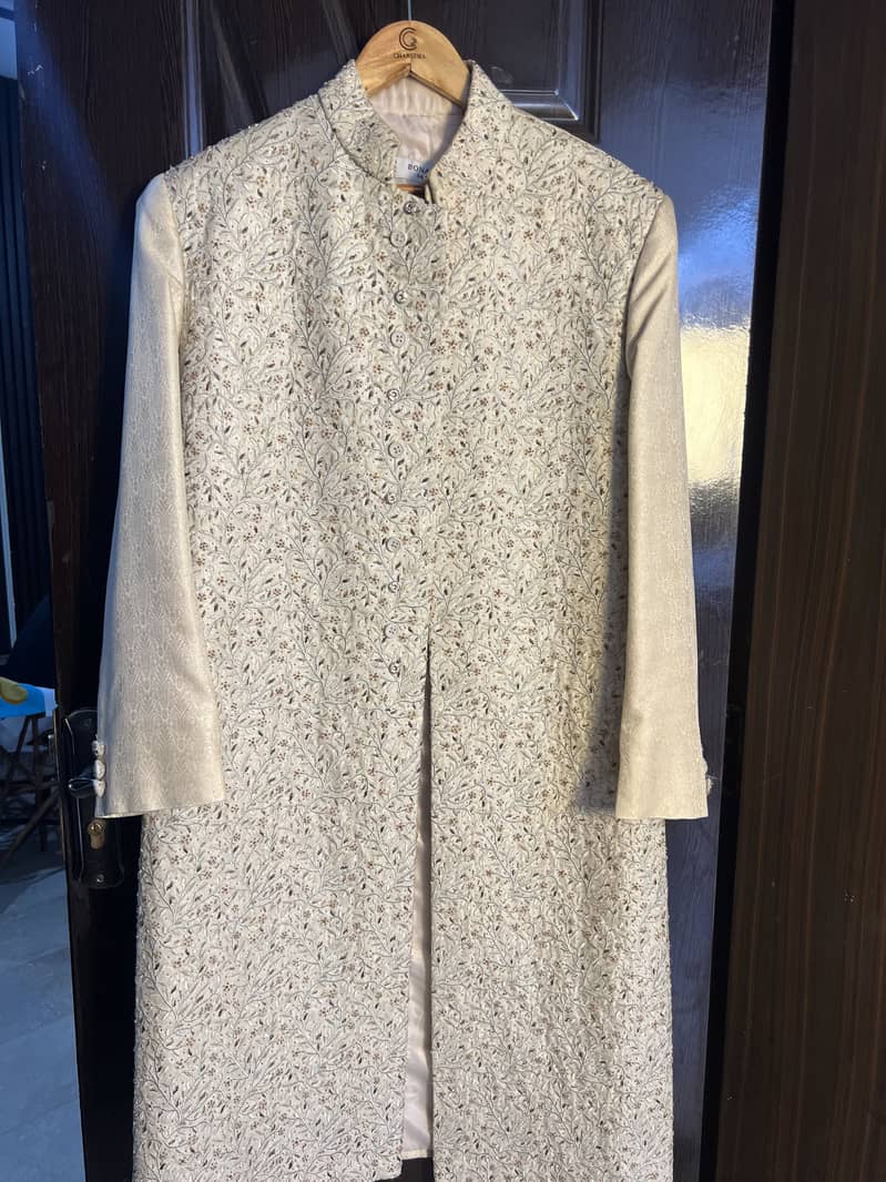 Luxury Groom Sherwani Set-Premium Fabric with Kulla