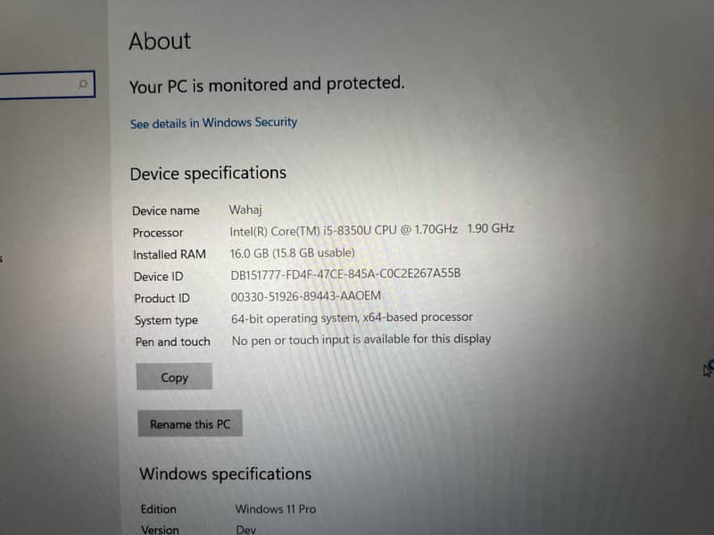 Hp Elitebook 840 G5, i5-8th generation

                                                            alt=