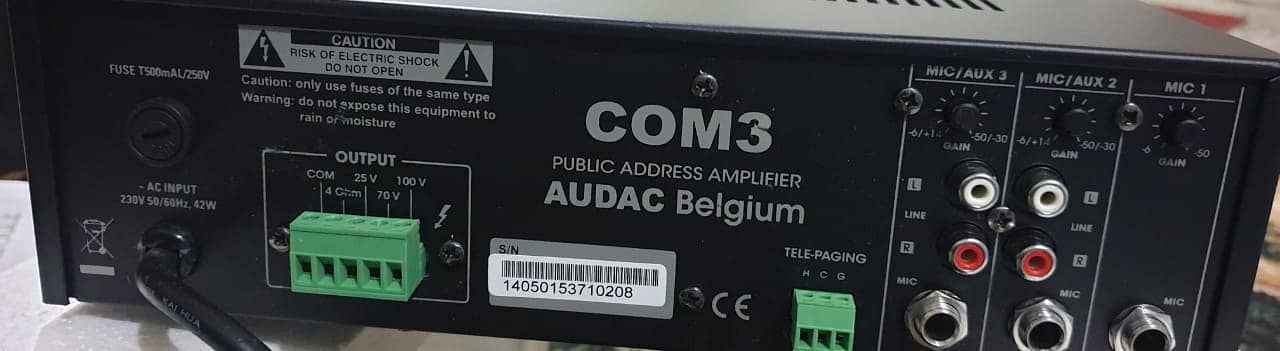 AUDAC COM3 PA Amplifier Professional PA SYSTEM  Sound  AUDIO AMP

                                                            alt=