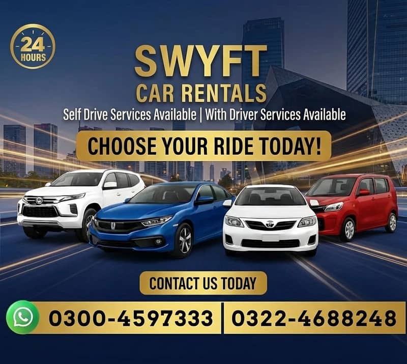 Self Rent A Car, Civic, Corolla, Wagon R, City Daily, Weekly & Monthly

                                                            alt=