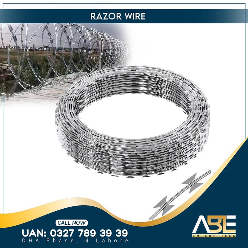Razor Wire, RAZOR WIRE GALVANIZED RAZOR WIRE, Barbed Wire, Powder Coat

                                                            alt=
