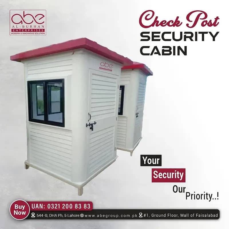 Security Guard Room Check Post Cabin All Sizes Available All Pakistan

                                                            alt=