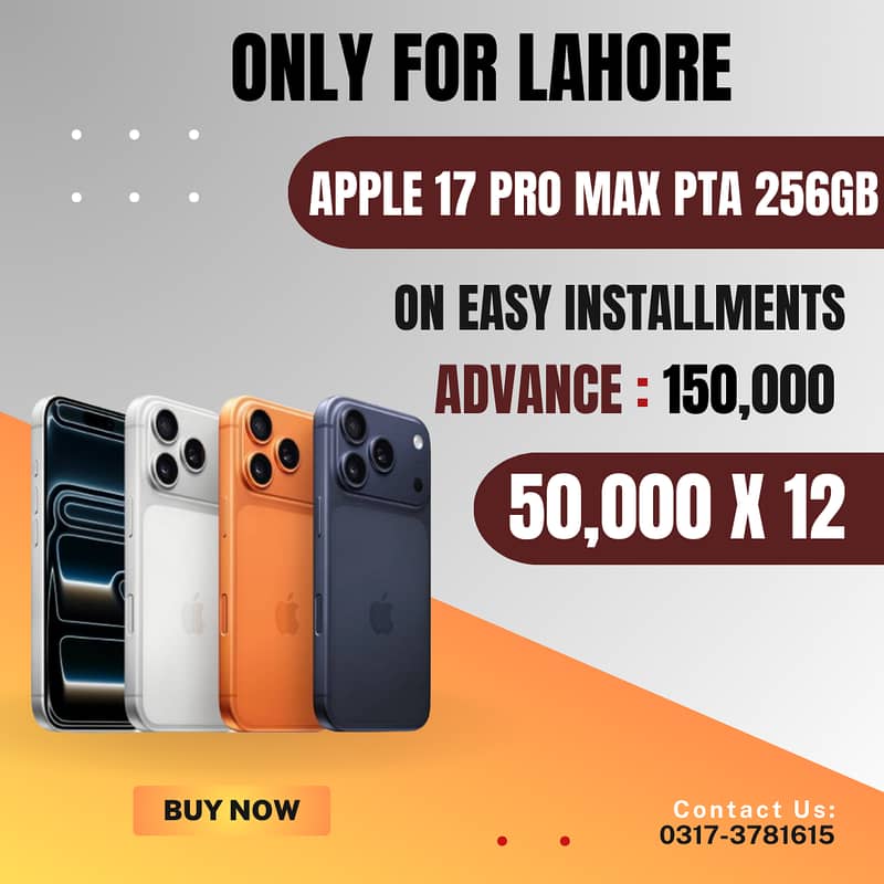 Apple iPhone 17 Pro Max PTA On Installments

                                                            alt=