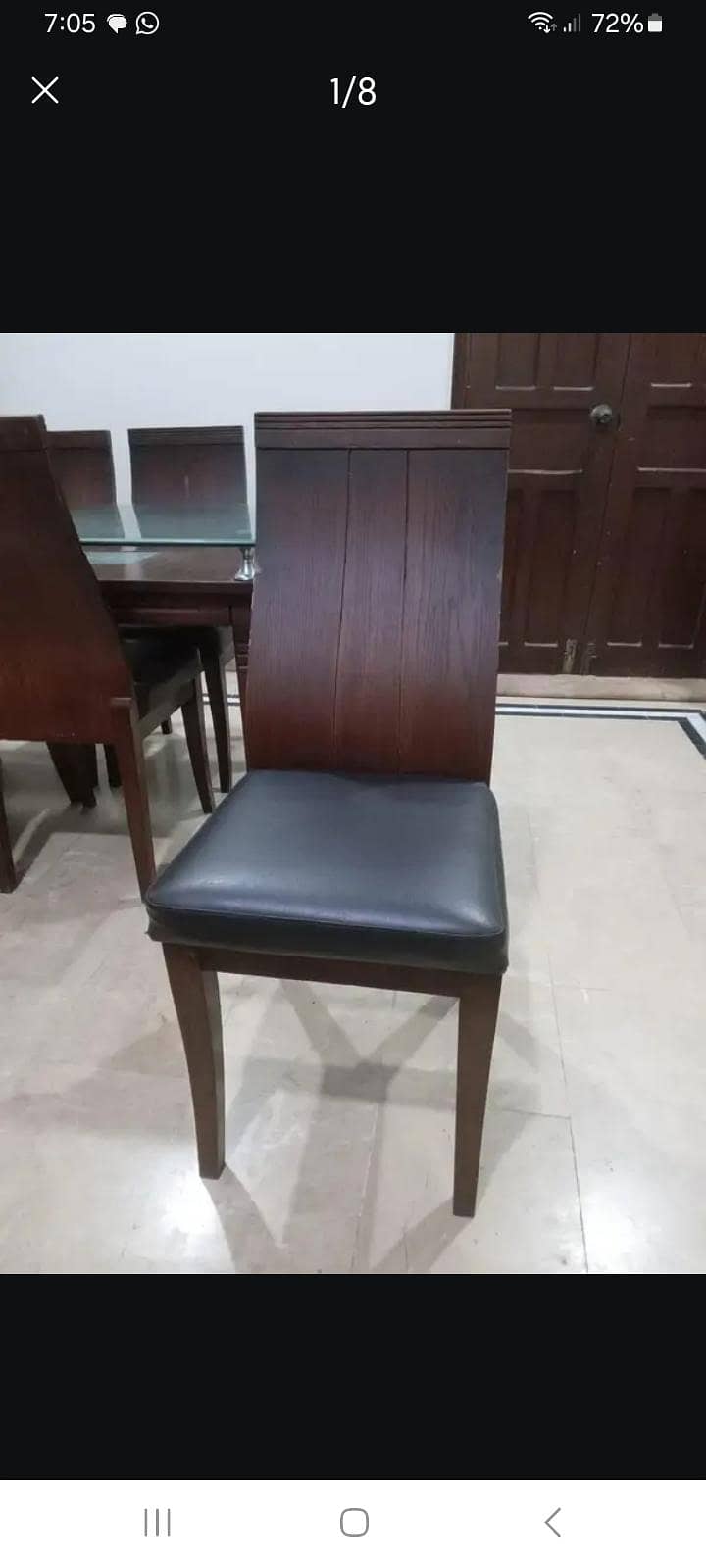 dinning table with 6 chairs completely in oak wood for sale

                                                            alt=