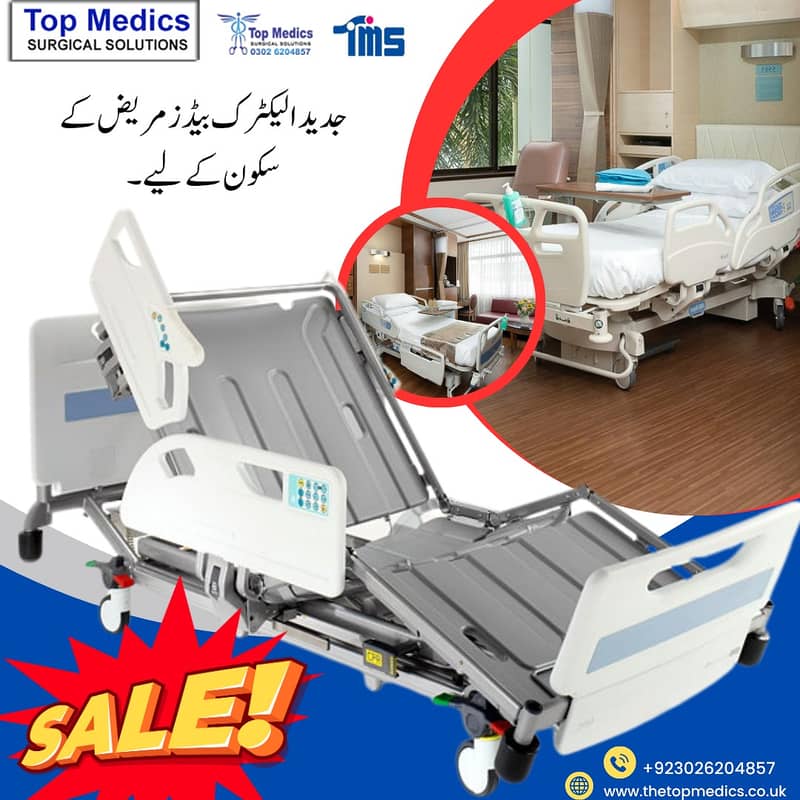 Paitent bed - Hospital Bed - Electric bed Surgical bed ICU Bed UK

                                                            alt=