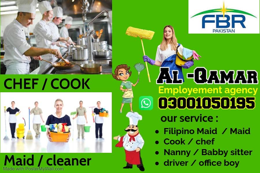 Maids / House Maids / cook / House chef / Baby Sitter maid available

                                                            alt=