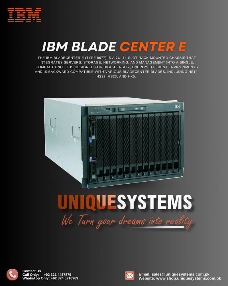 IBM BladeCenter E (8677) | 14-Slot Enterprise Chassis | Perfect for P

                                                            alt=
