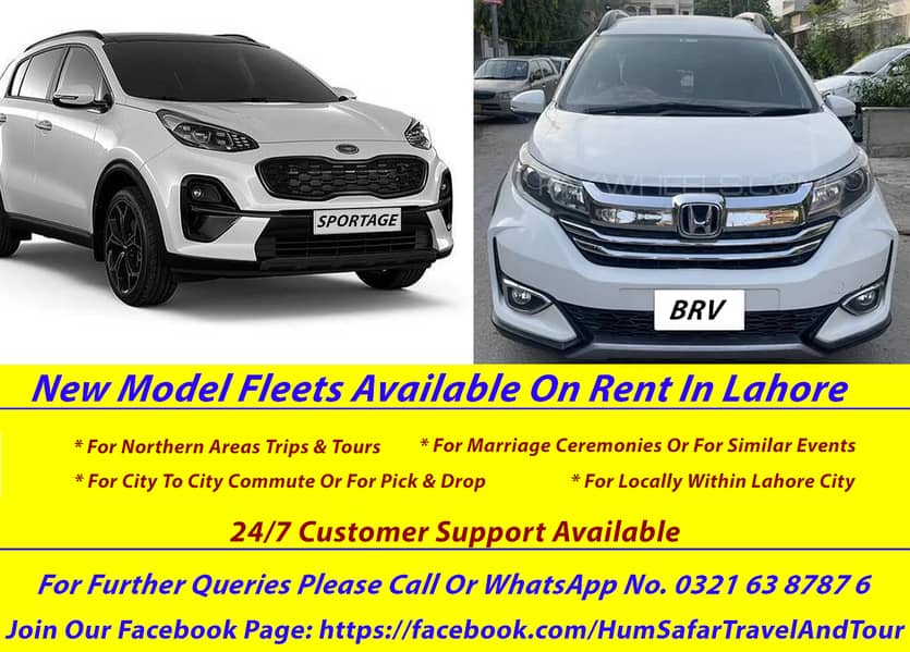 KIA Sportage On Rent/ Honda BRV Car/ Toyota Hiace Grand Cabin Corolla

                                                            alt=