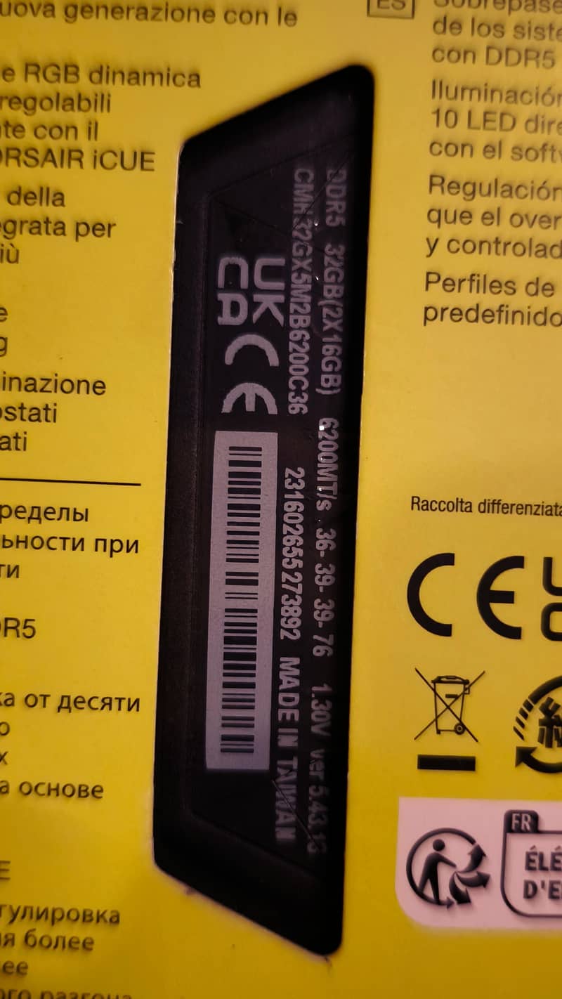 Corsair Vengeance  RGB DDR5

                                                            alt=