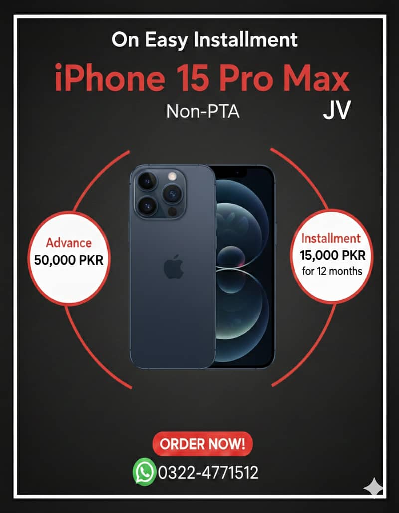 Apple iPhone 15 Pro Max Non Pta JV On Easy Installment

                                                            alt=