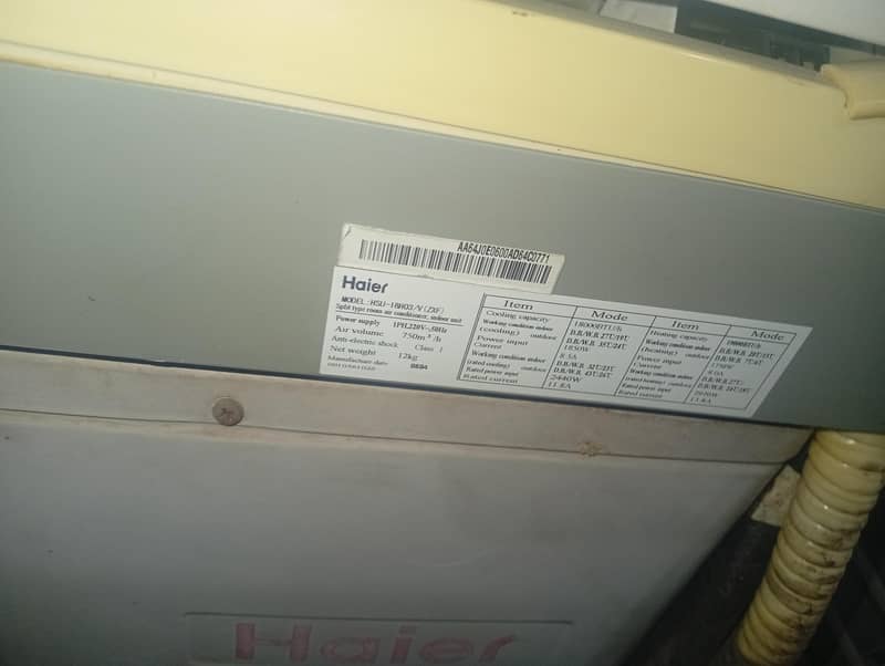 Haier 1.5 ton AC for sale

                                                            alt=