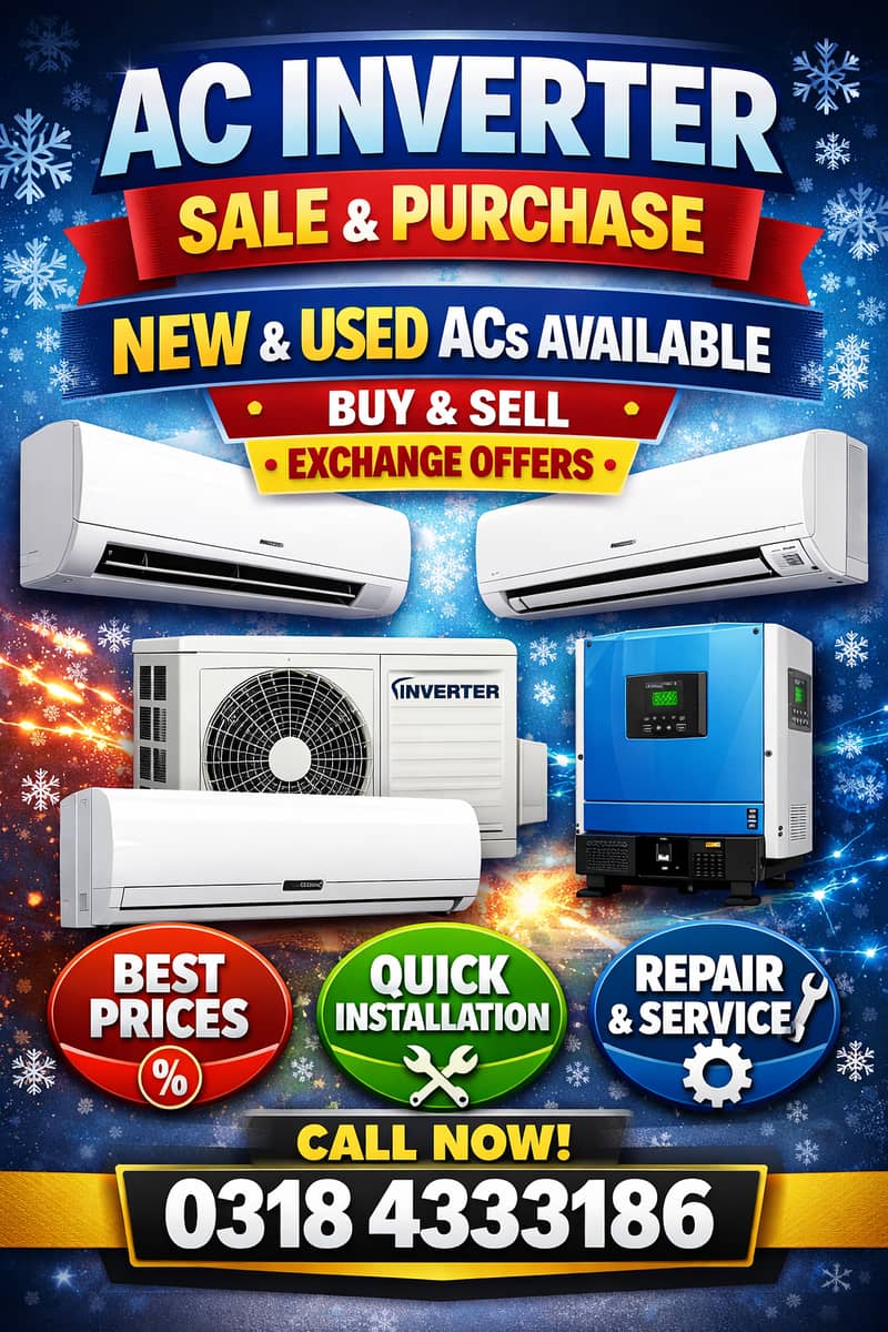Ac sale & Ac purchase | window Ac | Split Ac | Dc inverter | portable

                                                            alt=