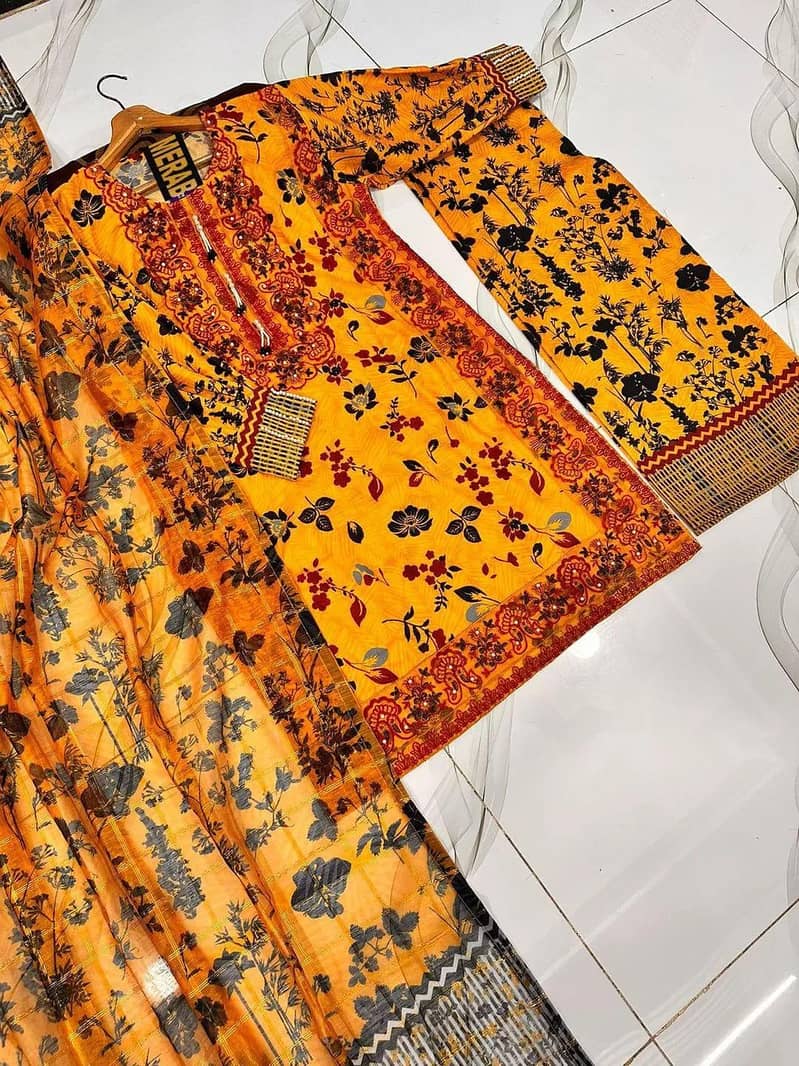 3 Pcs Women's Stitched Lawn Printed Suit

                                                            alt=