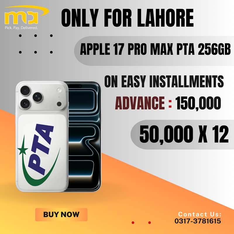 Apple iPhone 17 Pro Max PTA On Installments

                                                            alt=