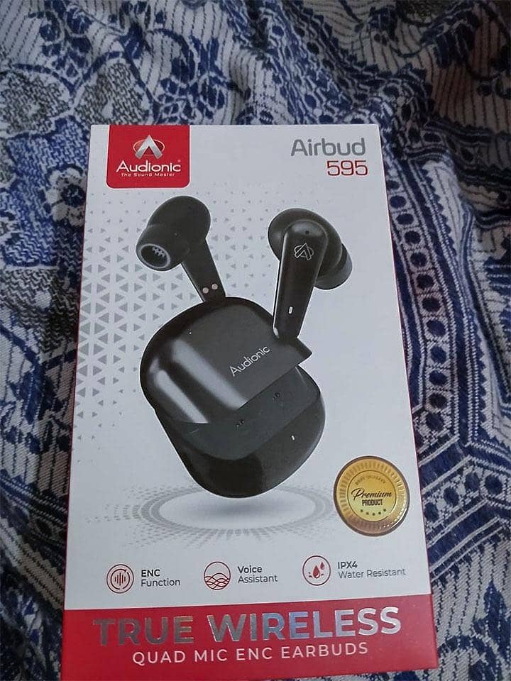 Audionic Airbuds 595 10/10 Condition with complete box accessories,

                                                            alt=