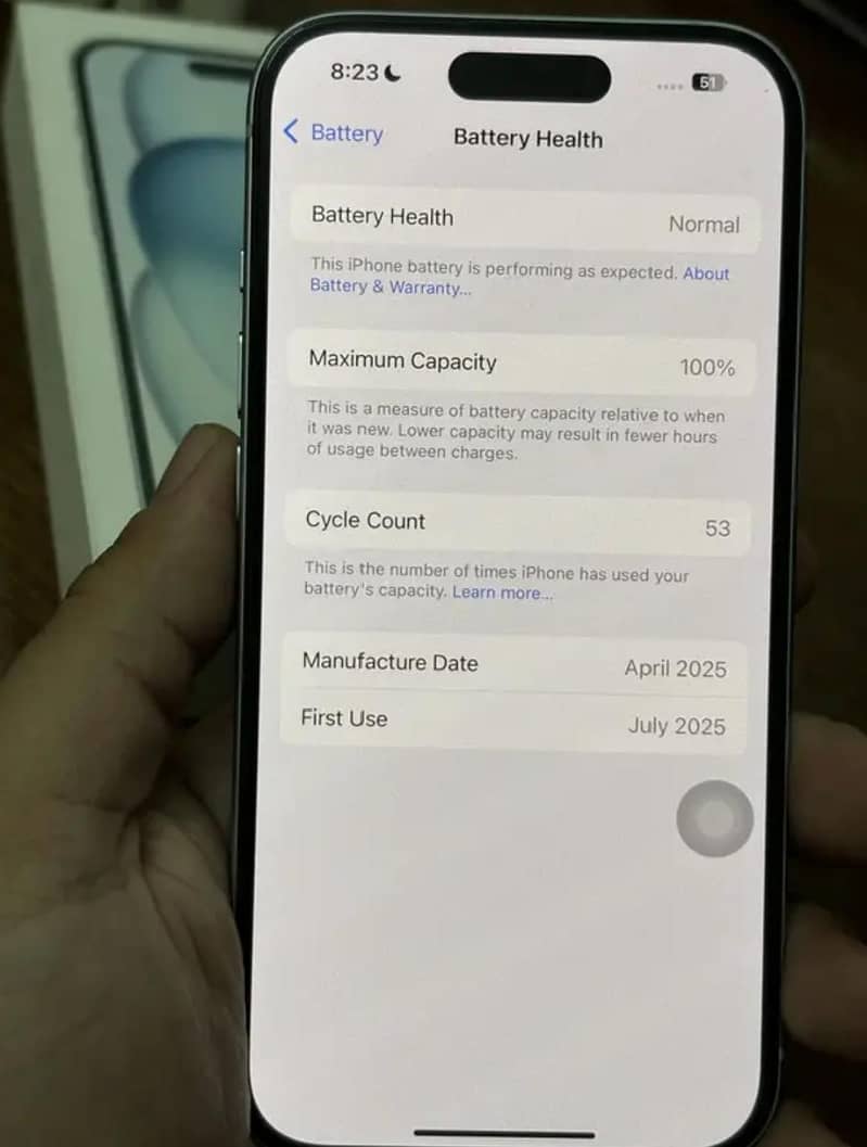 IPhone 15 Full box 100% battery health Factory Unlock water pack 10/10

                                                            alt=
