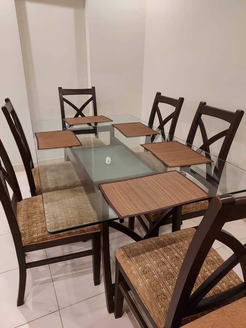 Dining Table | Luxury Dining | Six Chairs | Top Glass | Furniture

                                                            alt=