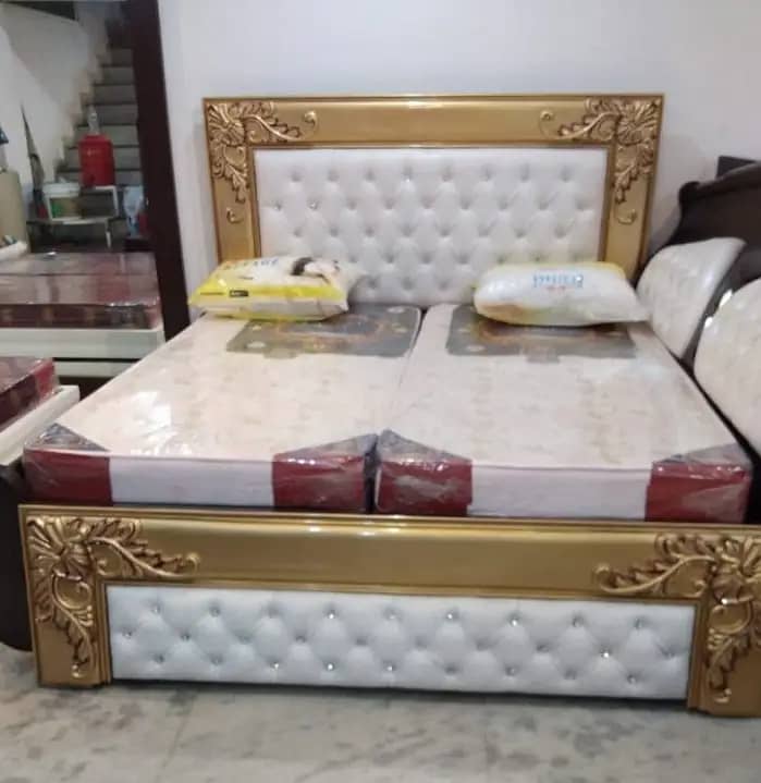 Bed /Poshish Bed /Double Bed/king Size Bed/Bed Dressing Side Table

                                                            alt=