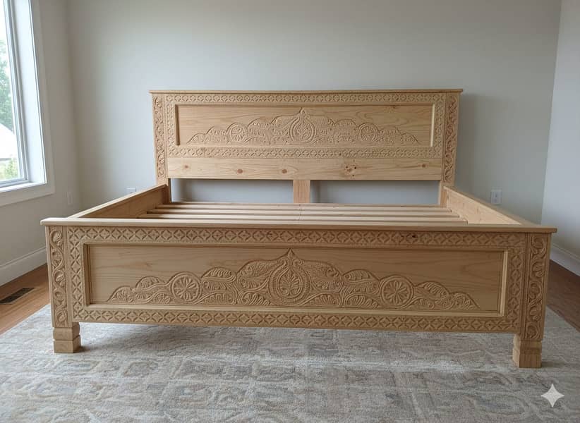 Brand New Handicraft Wooden Bed – Premium Quality

                                                            alt=