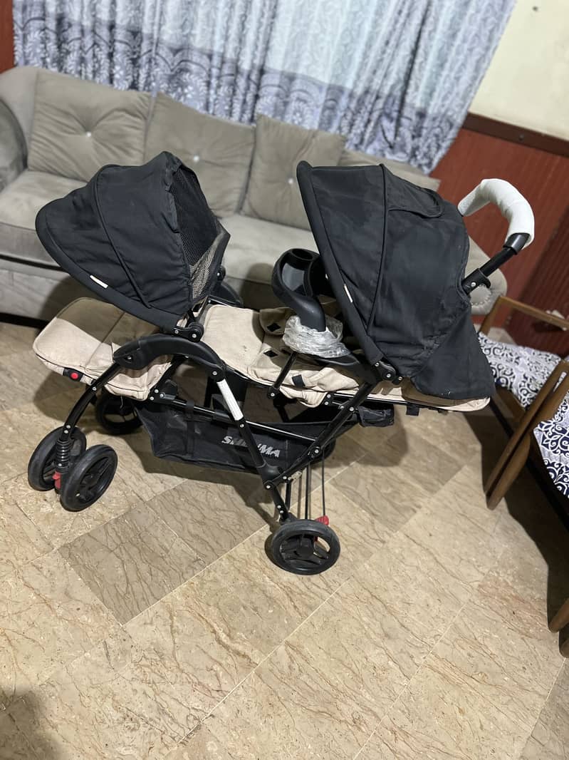 Baby Twin Stroller | dual pram | double stroller

                                                            alt=